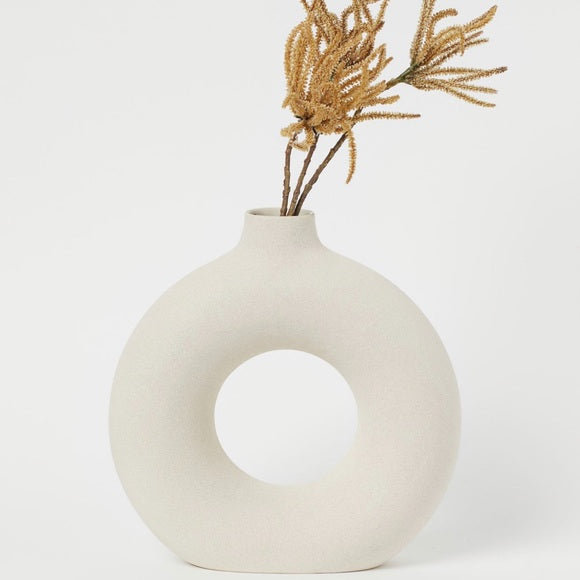 White Ceramic Donut Vase Collection