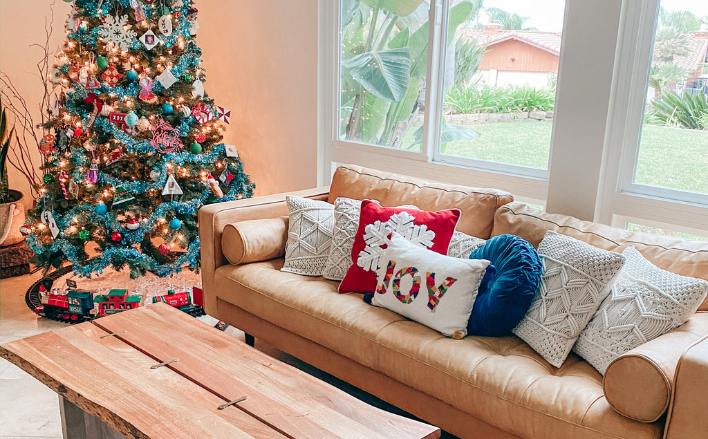 Our Colorful Christmas Living Room!