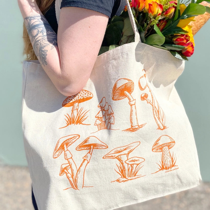 Mushroom Canvas Tote Bag