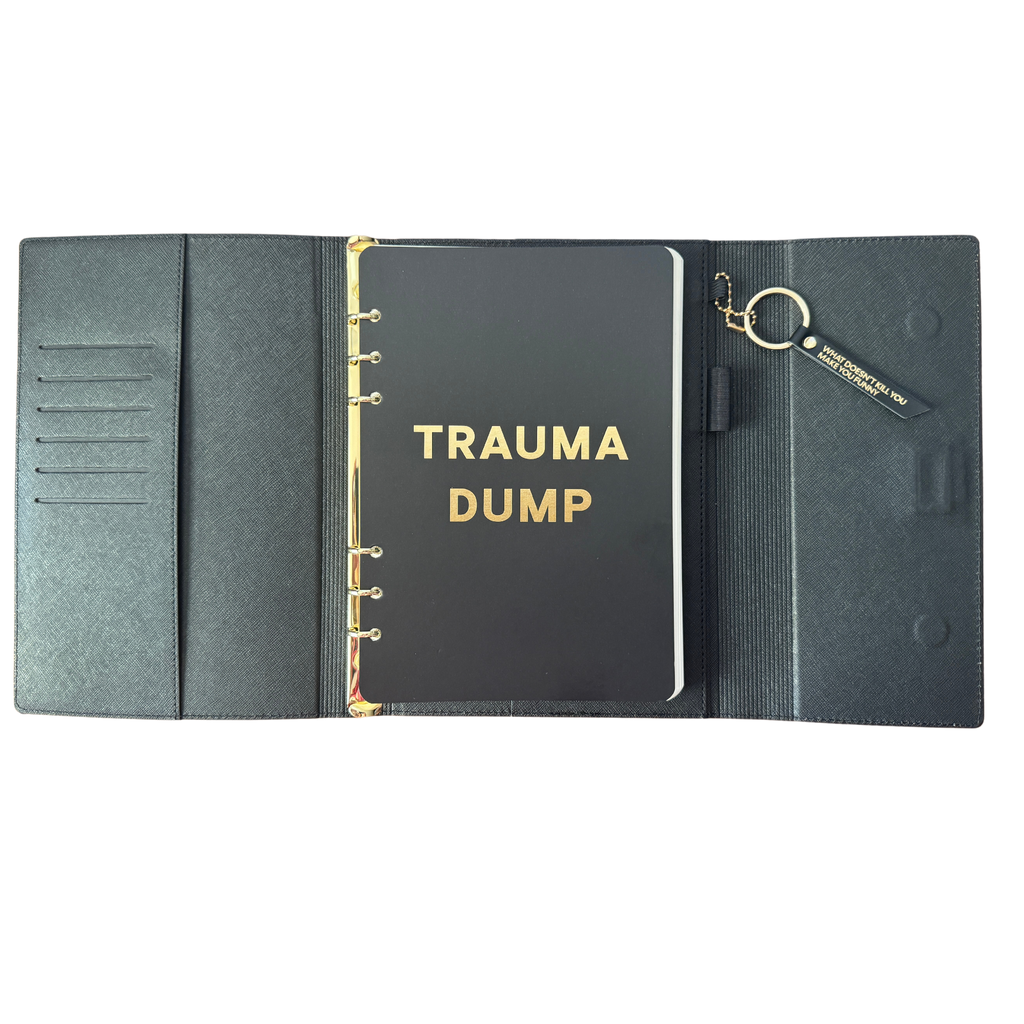 Trauma Dump Vegan Leather Journal Folio