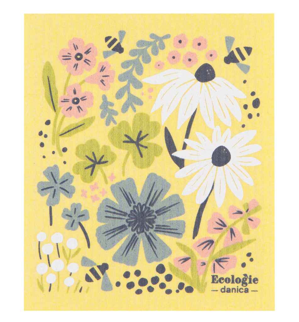 Bees and Blossoms | Swedish Dish Cloth