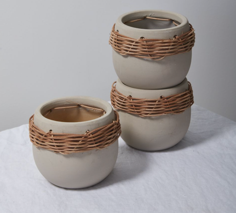 Lissome Woven Ceramic Pot