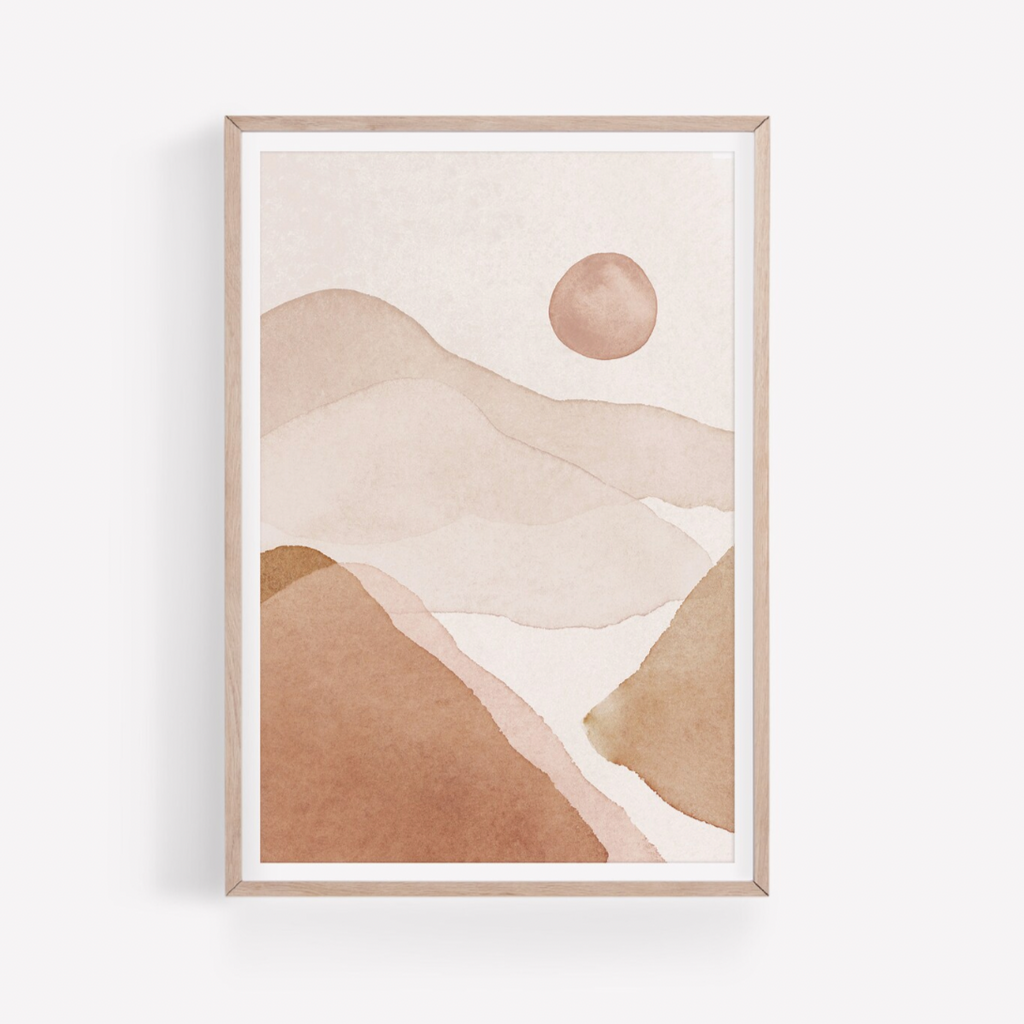 Desert Water Color Art Print 12” x 18”