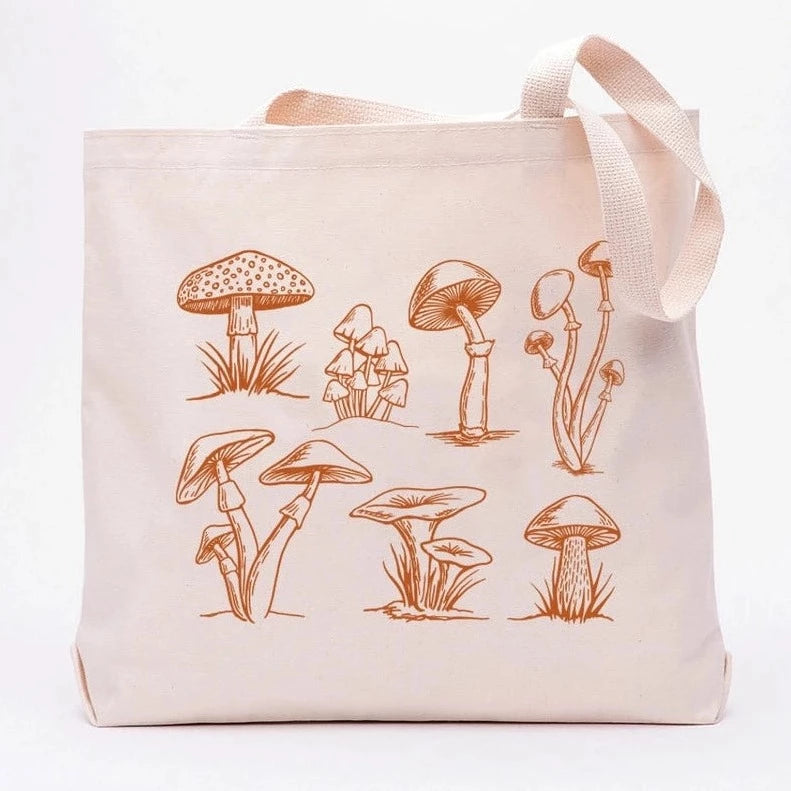 Mushroom Canvas Tote Bag