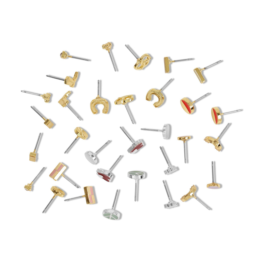 Half Circle + Bar earring set - BETTER HALF