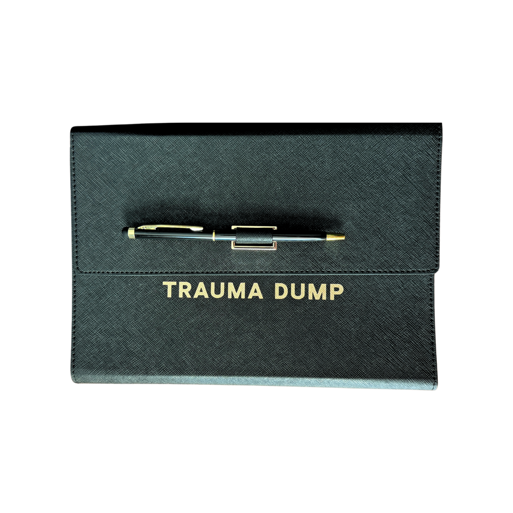 Trauma Dump Vegan Leather Journal Folio