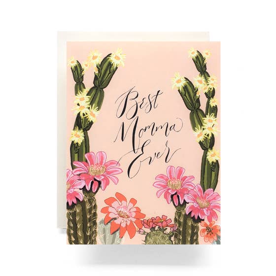 Cactus Bloom Momma Mother’s day Greeting Card