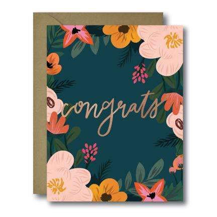 Floral Congrats Greeting Card