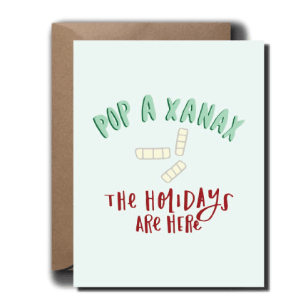 Xanax Christmas Greeting Card