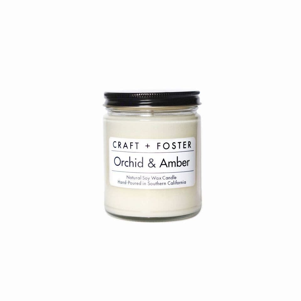 Orchid & Amber - 8oz Natural Soy Candle
