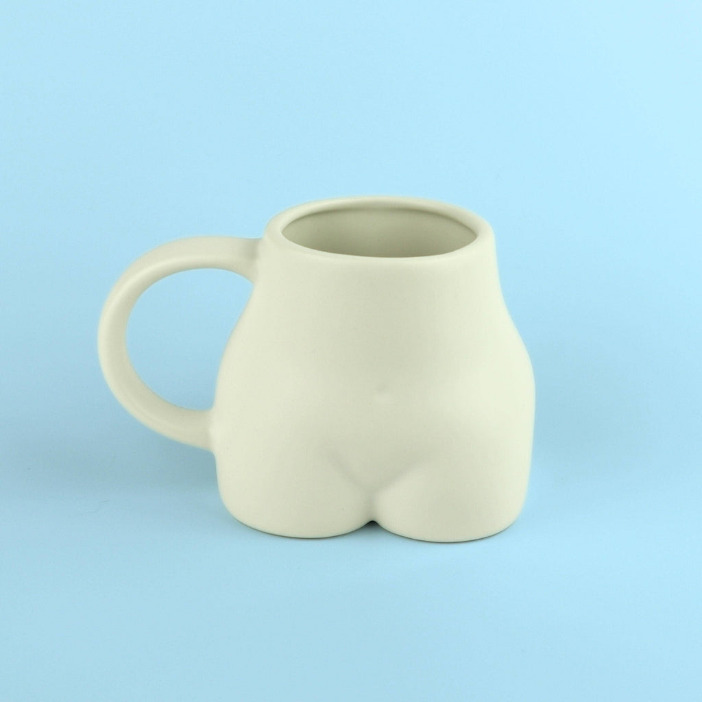 White Butt Ceramic Mug