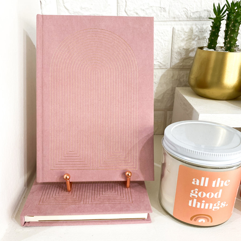Radiant Rainbow Notebook Journal | Dusty Pink