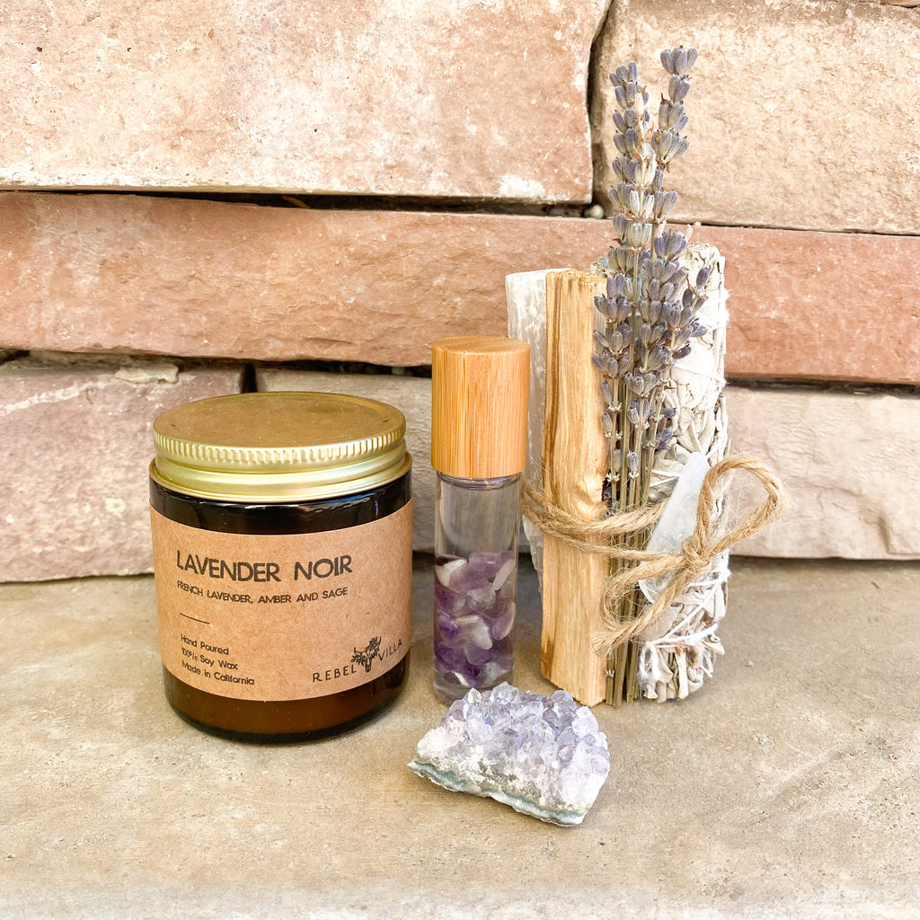 Thankful For You Fall Gift  Box | Crystal Healing Set + Soy Candle