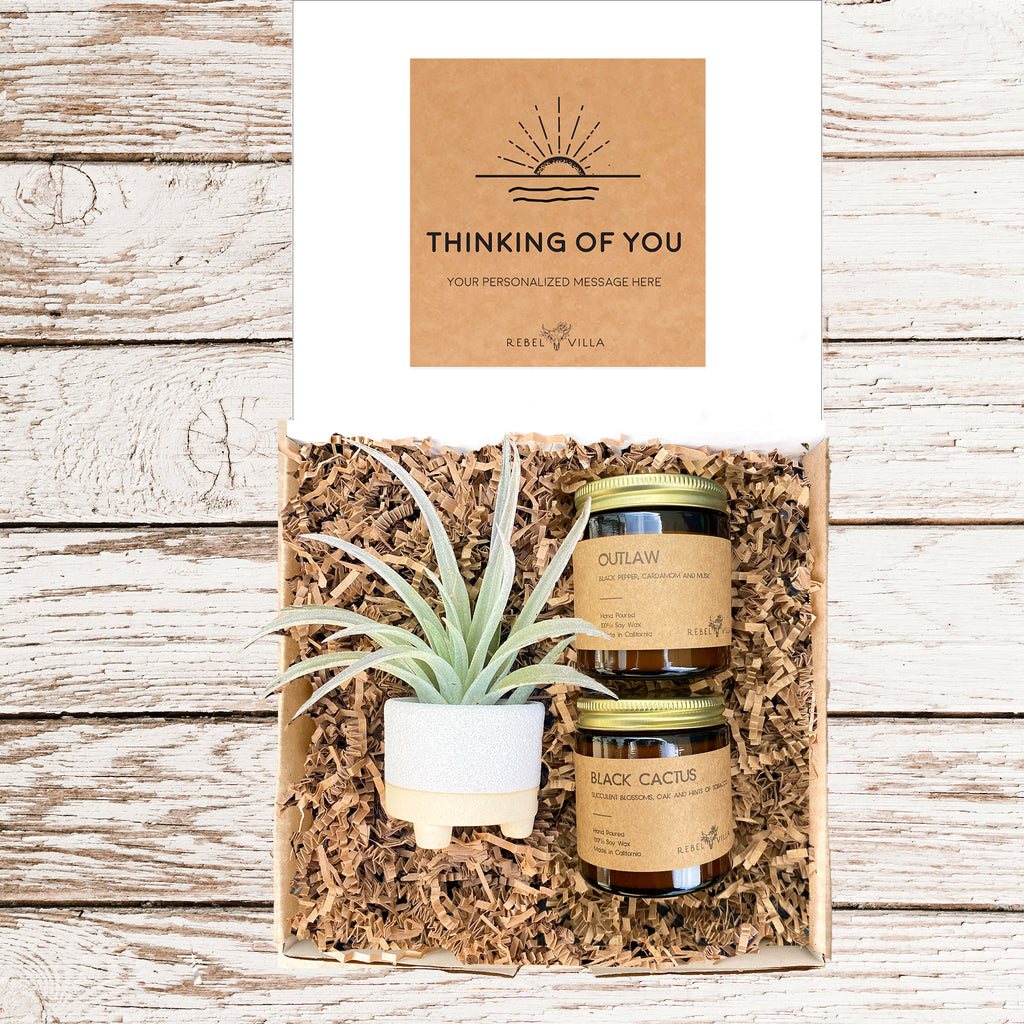 Footy Gift Box | Air Plant + 2 Soy Candles | Choose Your Occasion
