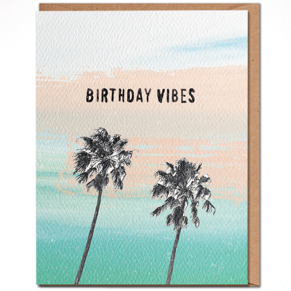Birthday Vibes - Palm Tree Birthday Card