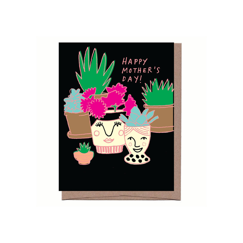 Face Vase Mother's Day Card