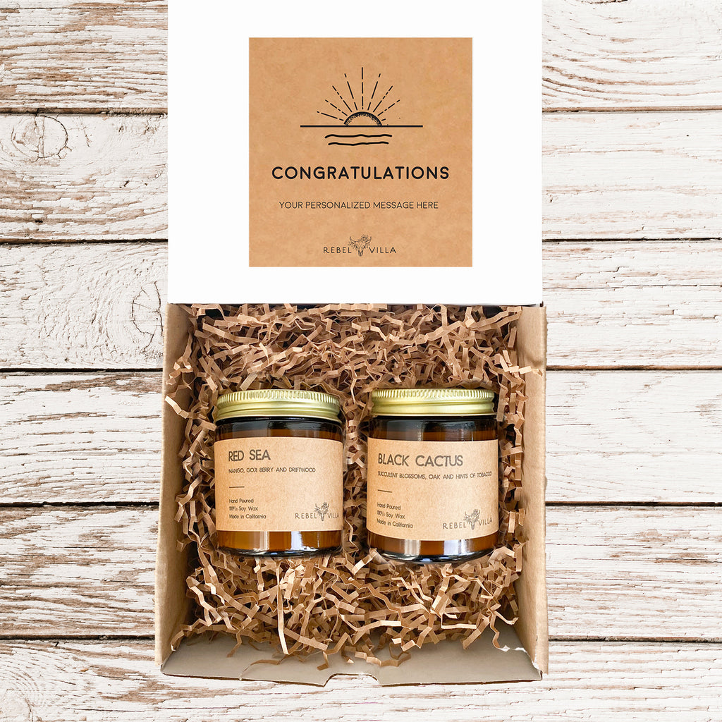 Candle Gift Box | 2 Soy Candles | Choose Your Occasion