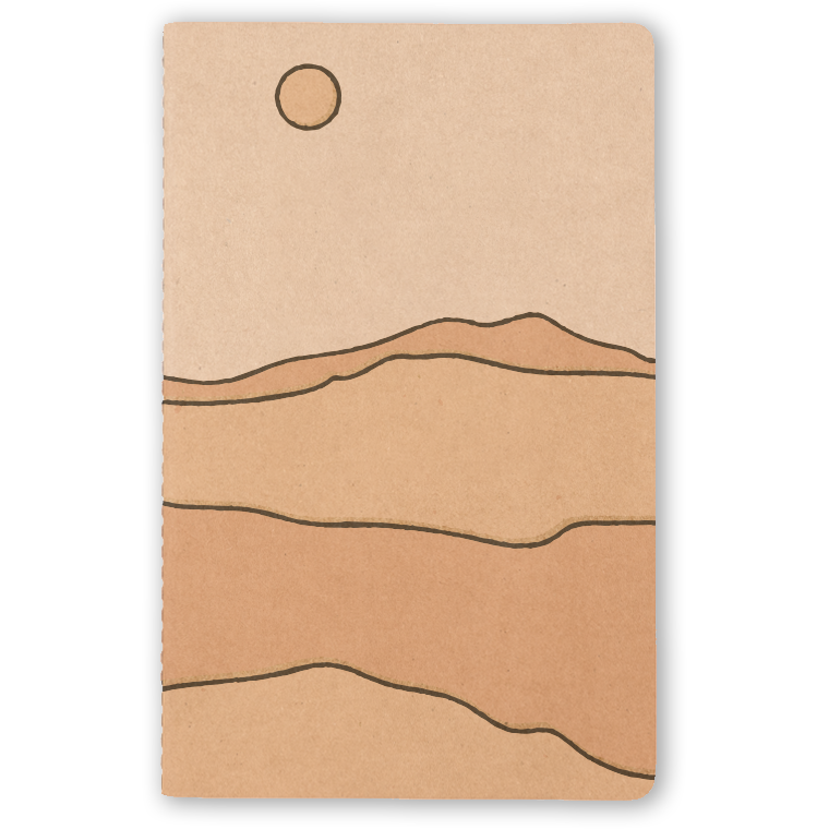 Sandscape Kraft Lined Notebook