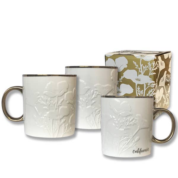 California White Poppy Mug