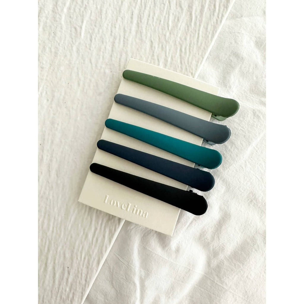 Teal Matte Alligator Styled Hair Claw