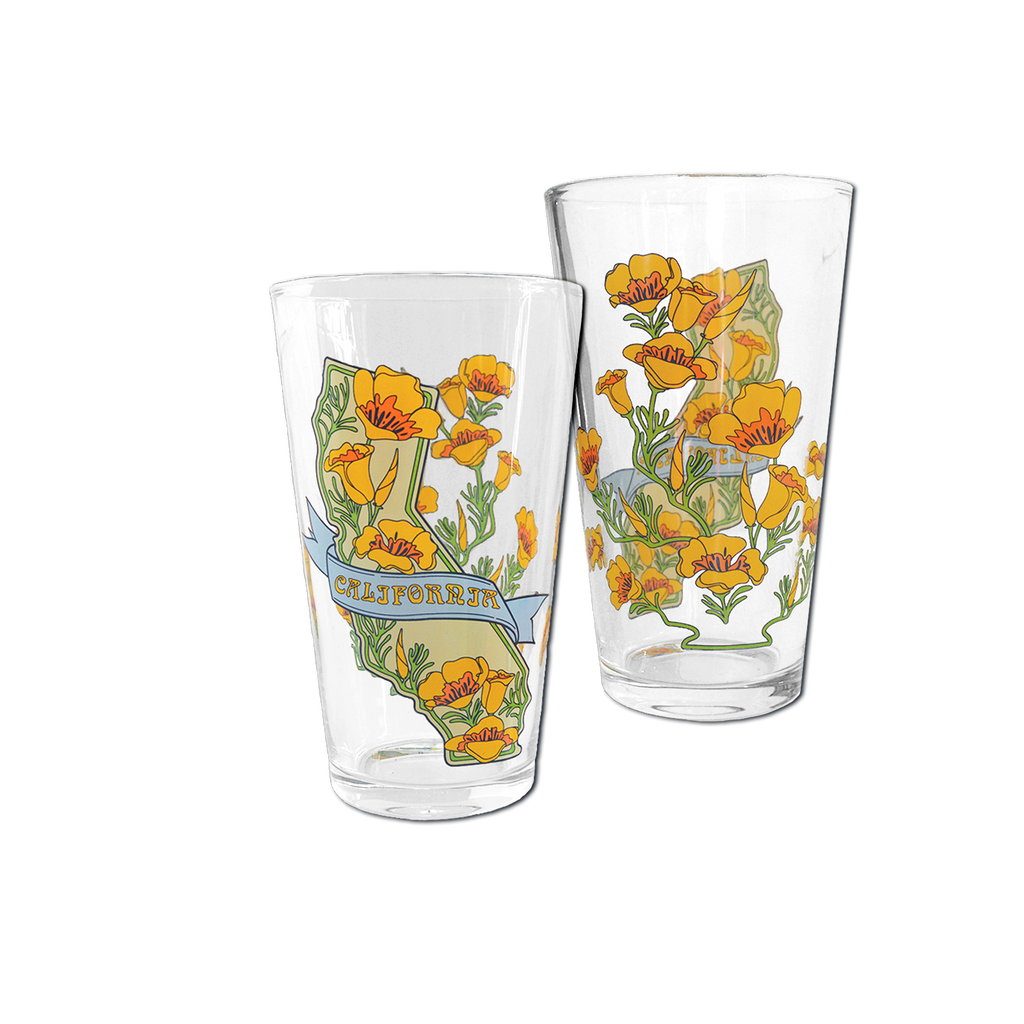 California State w/ Poppies Pint Glass 2023