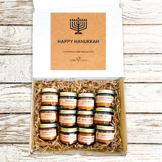 Happy Hanukkah Gift Box | Mini Soy Candle Sampler
