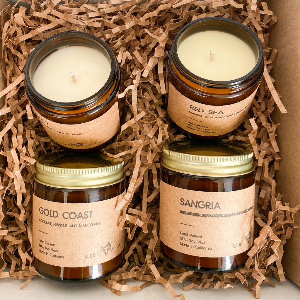 Soy Candle Box Set | 4 Pack of 4oz