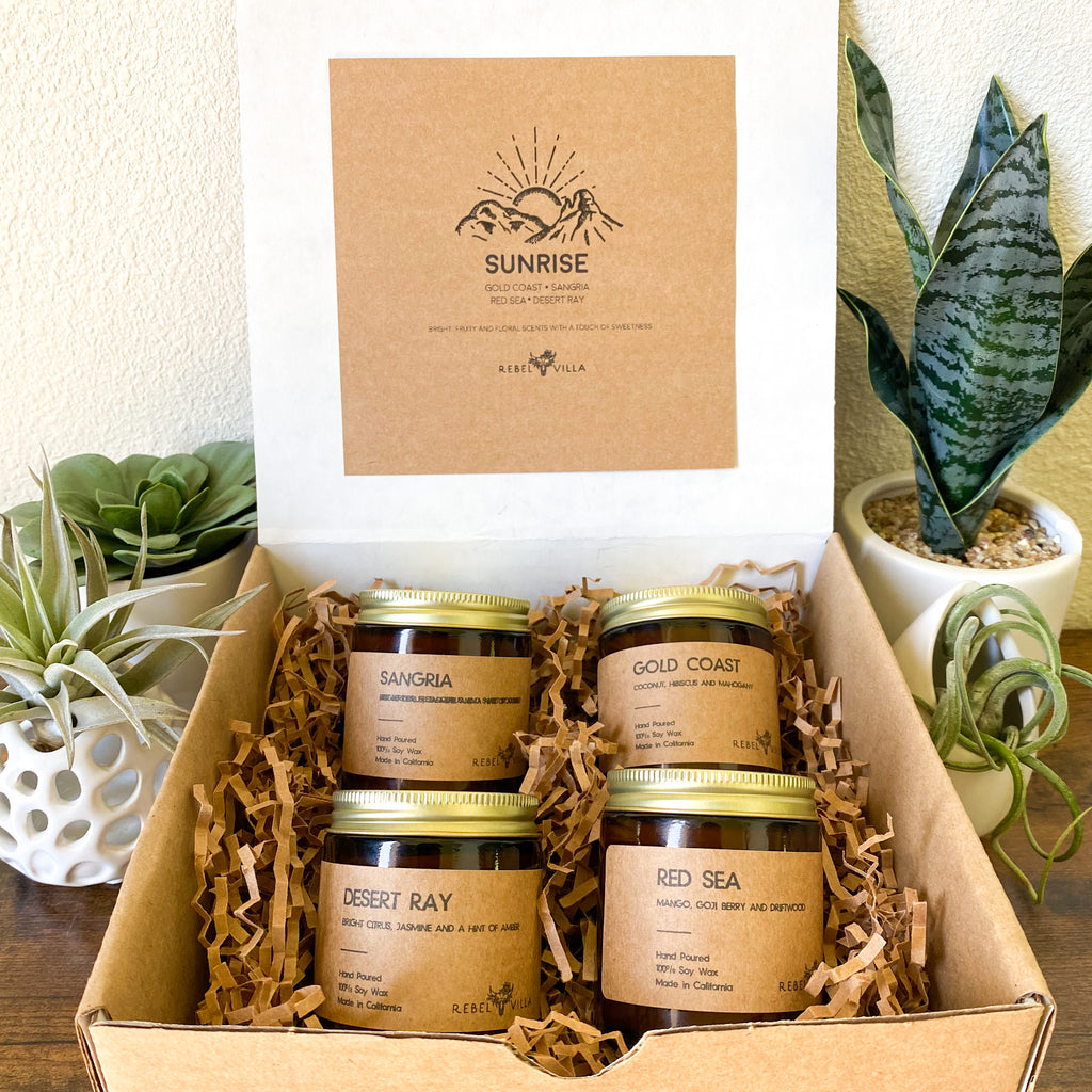 Soy Candle Box Set | 4 Pack of 4oz