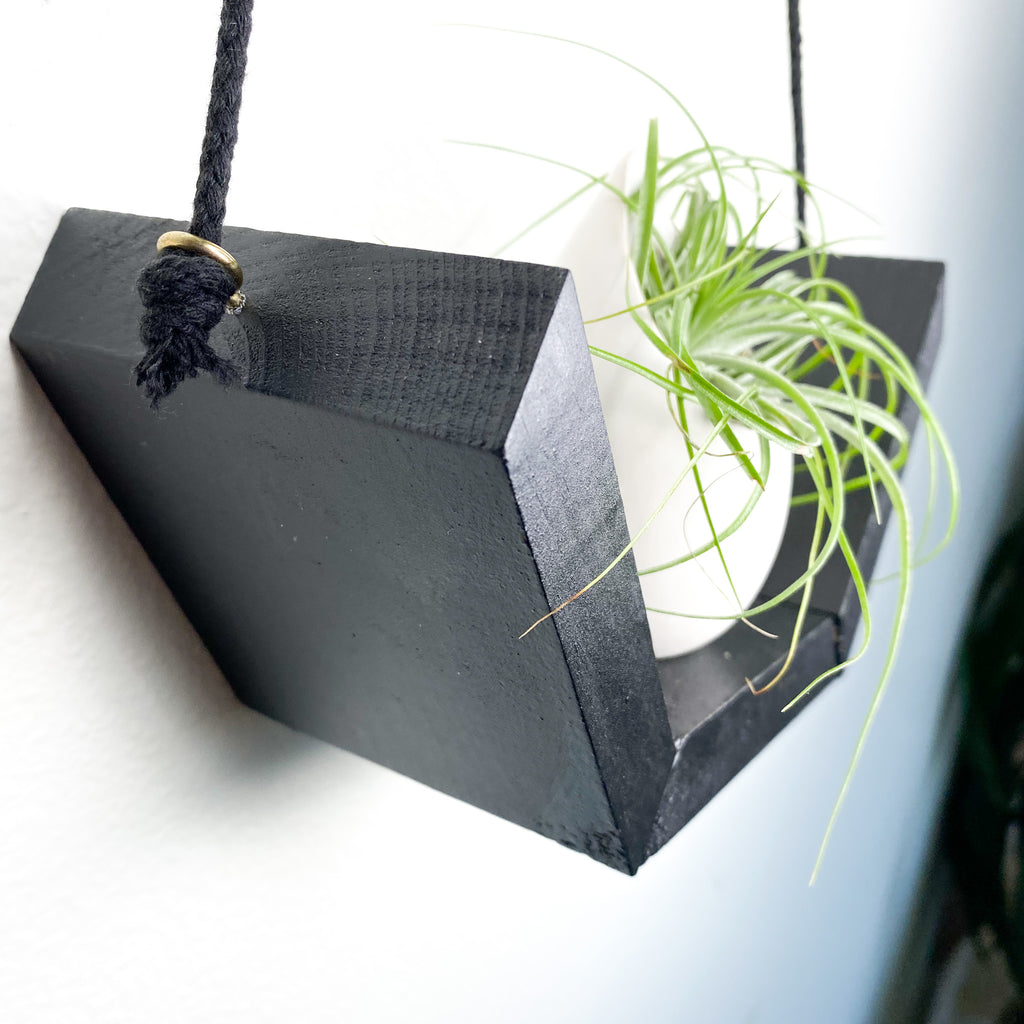 MILO Black | Rustic Hanging Shelves