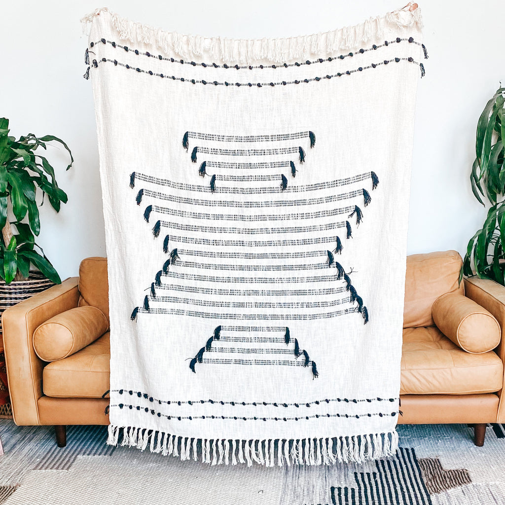 Holiday Gift Box | Cotton Throw Blanket + Insulated Tumbler