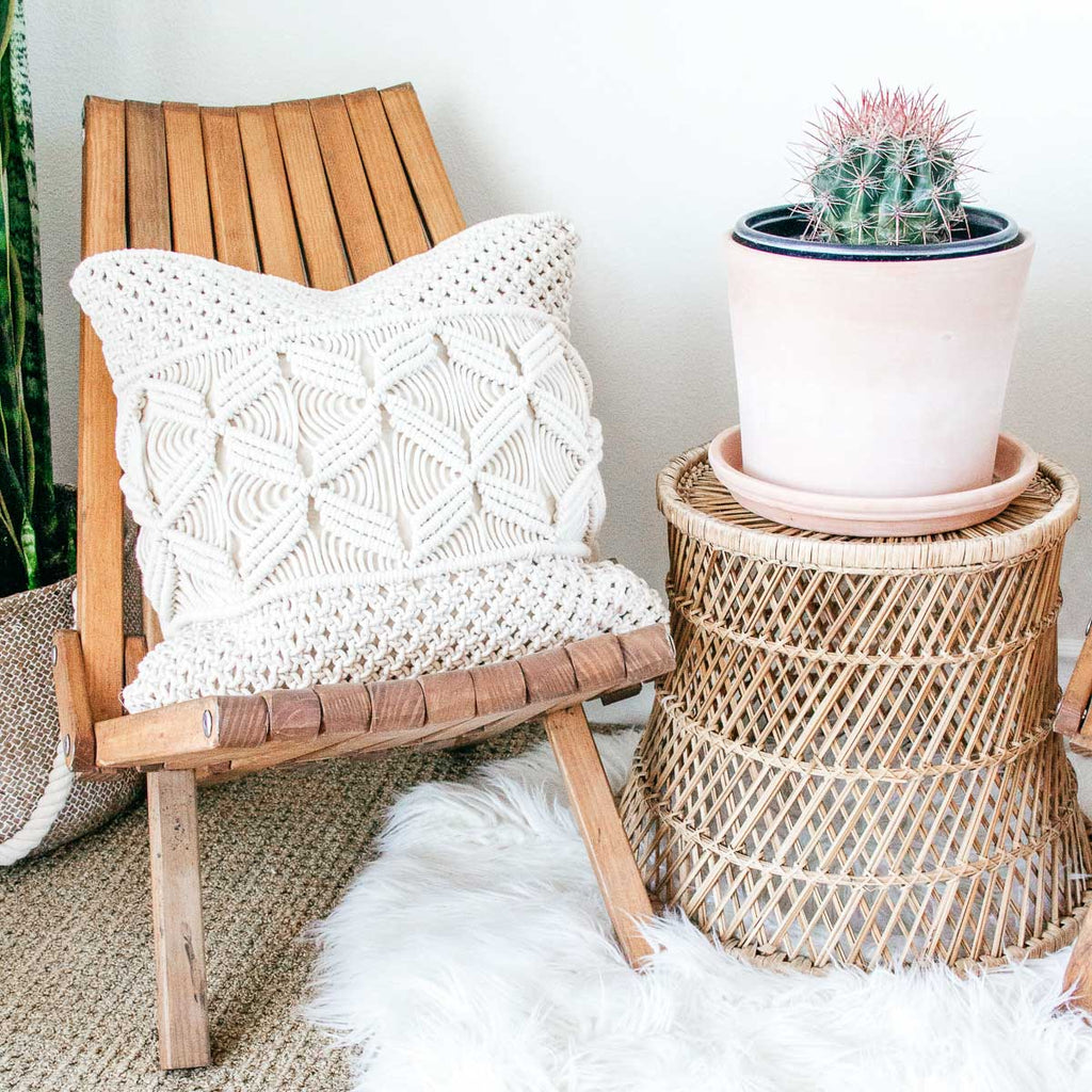 OPHELIA Macrame Throw Pillow Cover 18 Rebel Villa