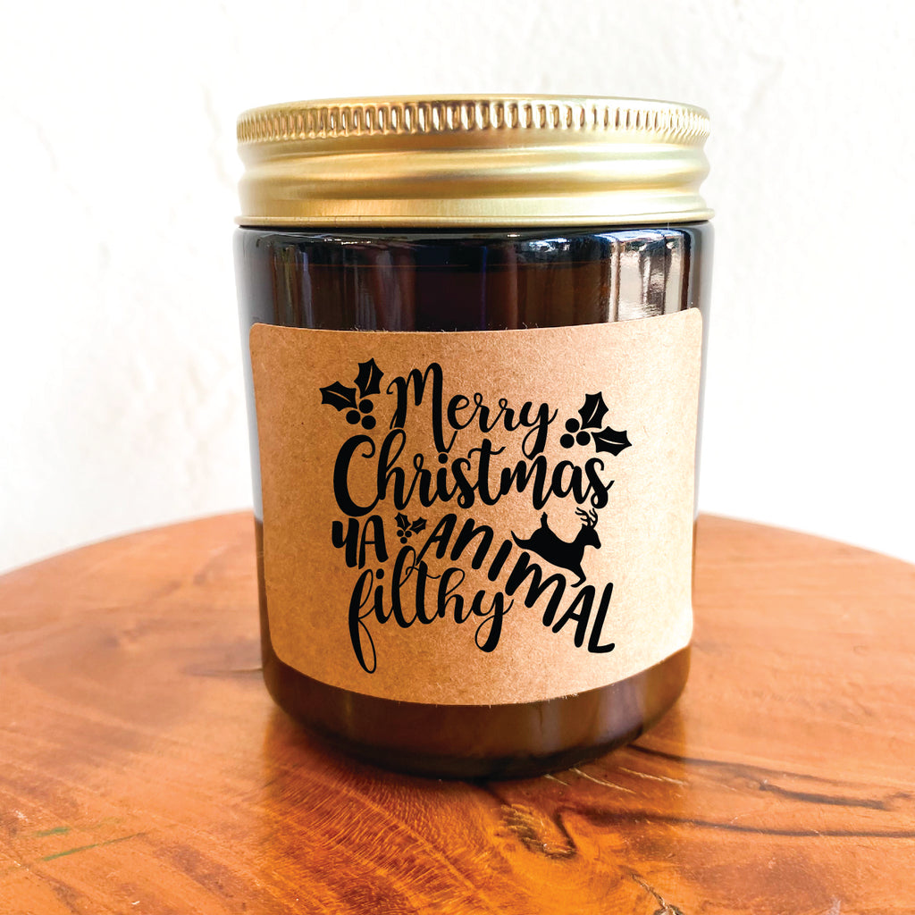 Merry Christmas Ya Filthy Animal Candle | Home Alone Holiday Candle