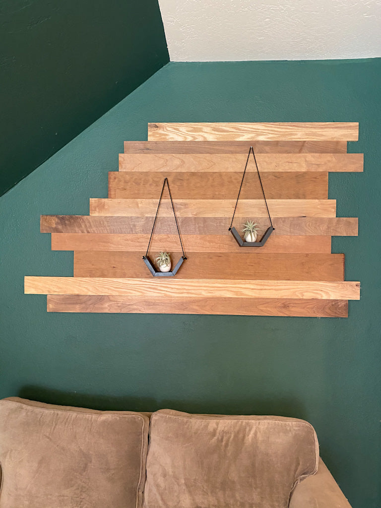 MILO Black | Rustic Hanging Shelves