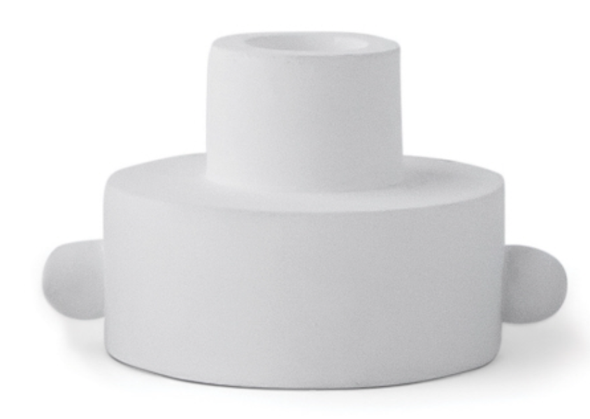 White Dual-Function Taper + Tea Light Holder