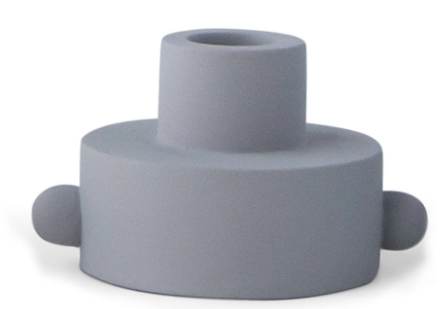 Grey Dual-Function Taper + Tea Light Holder