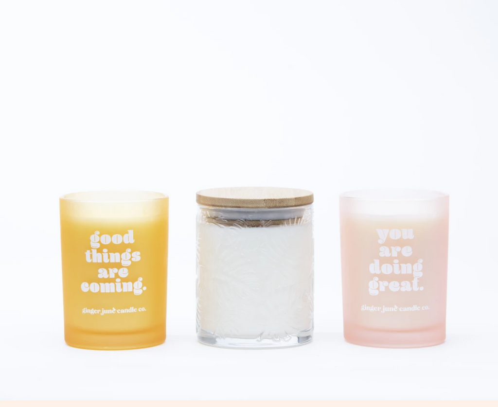 GOOD THINGS ARE COMING • citrine tumbler candle
