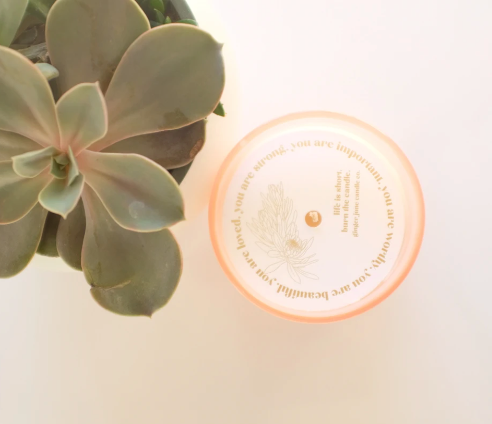 GOOD THINGS ARE COMING • citrine tumbler candle