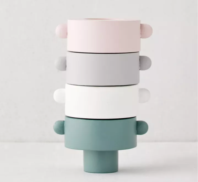 Black Dual-Function Taper + Tea Light Holder