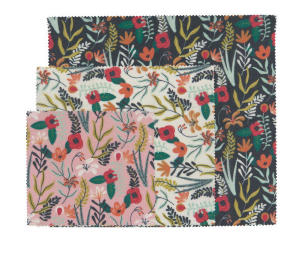 Floral Wax Kitchen Wraps