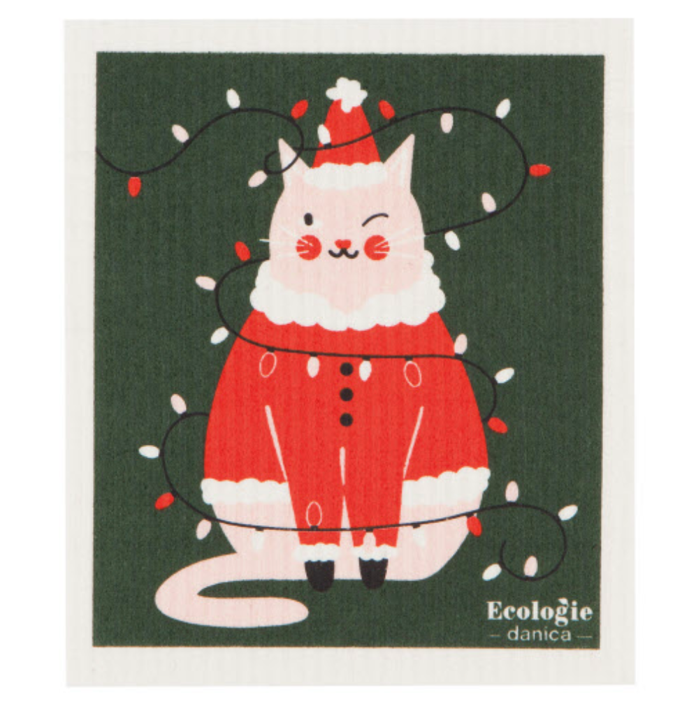 Festive Feline | Swedish Dish Cloth