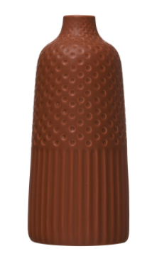 Embossed Stoneware Vases