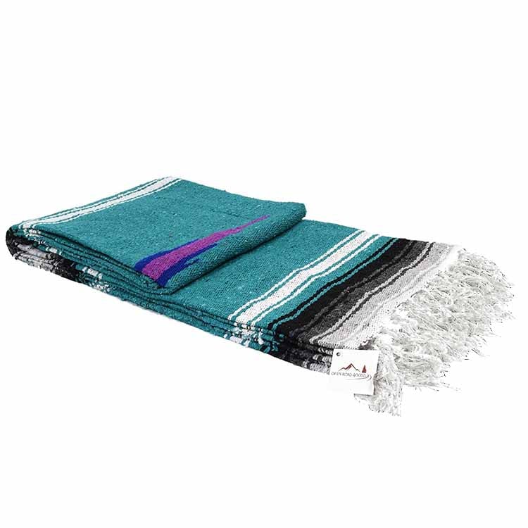 Baja Diamond Blanket | Turquoise and Black