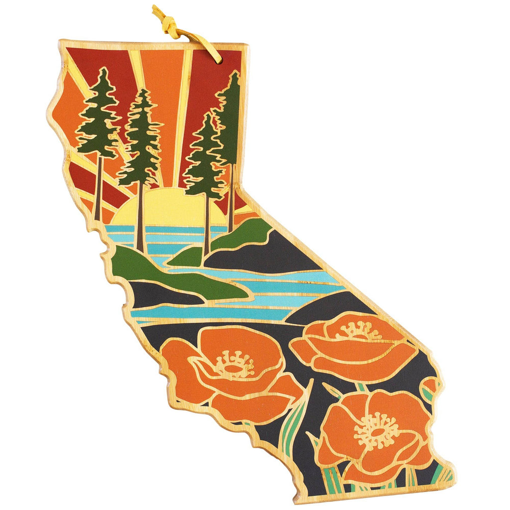 California Cutting Board with Artwork by Summer Stokes