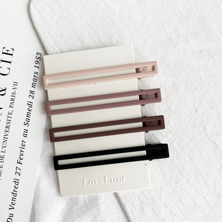 Matte Rectangle Clip Set | Neutral