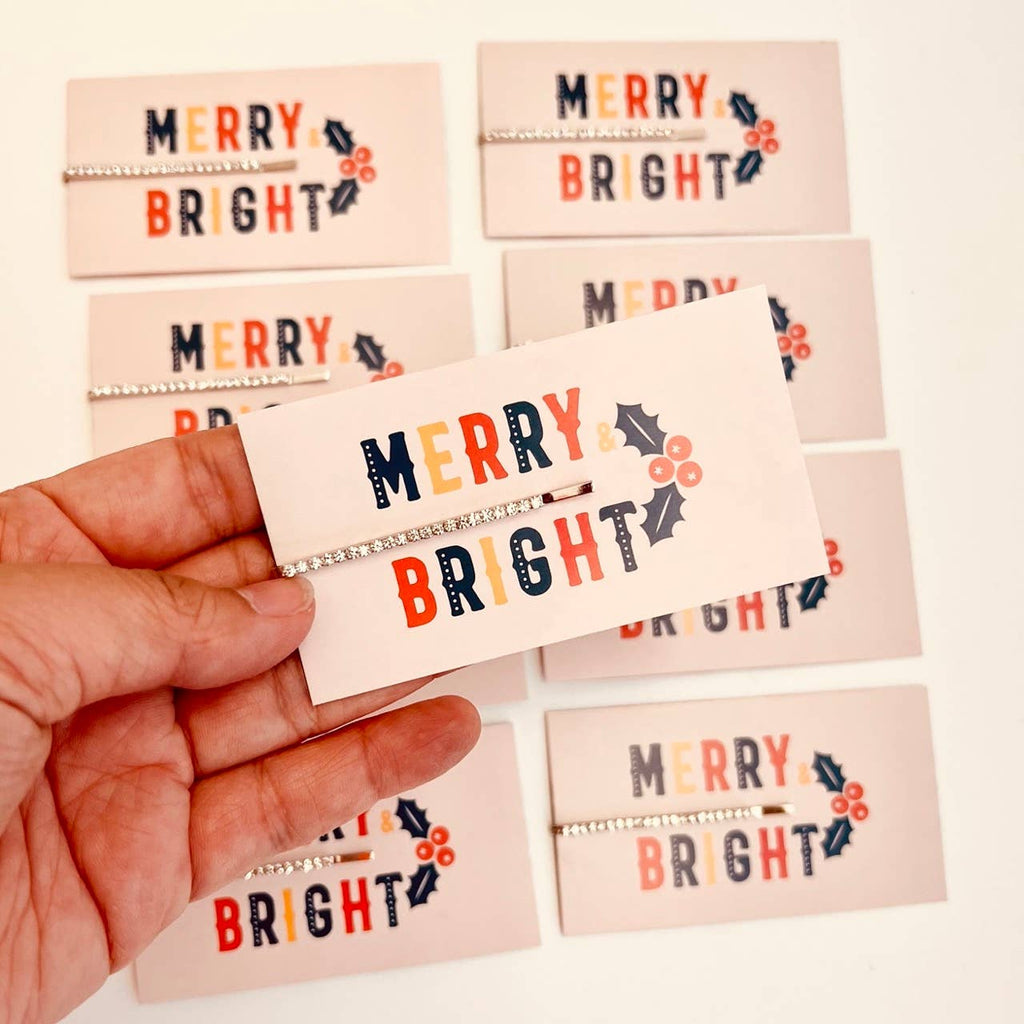 Holiday Merry Bright Hair Clip Stocking Stuffer