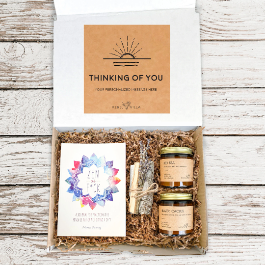 ZEN AF Gift Box | Zen Journal + Cleansing Bundle + 2 Soy Wax Candles | Choose Your Occassion