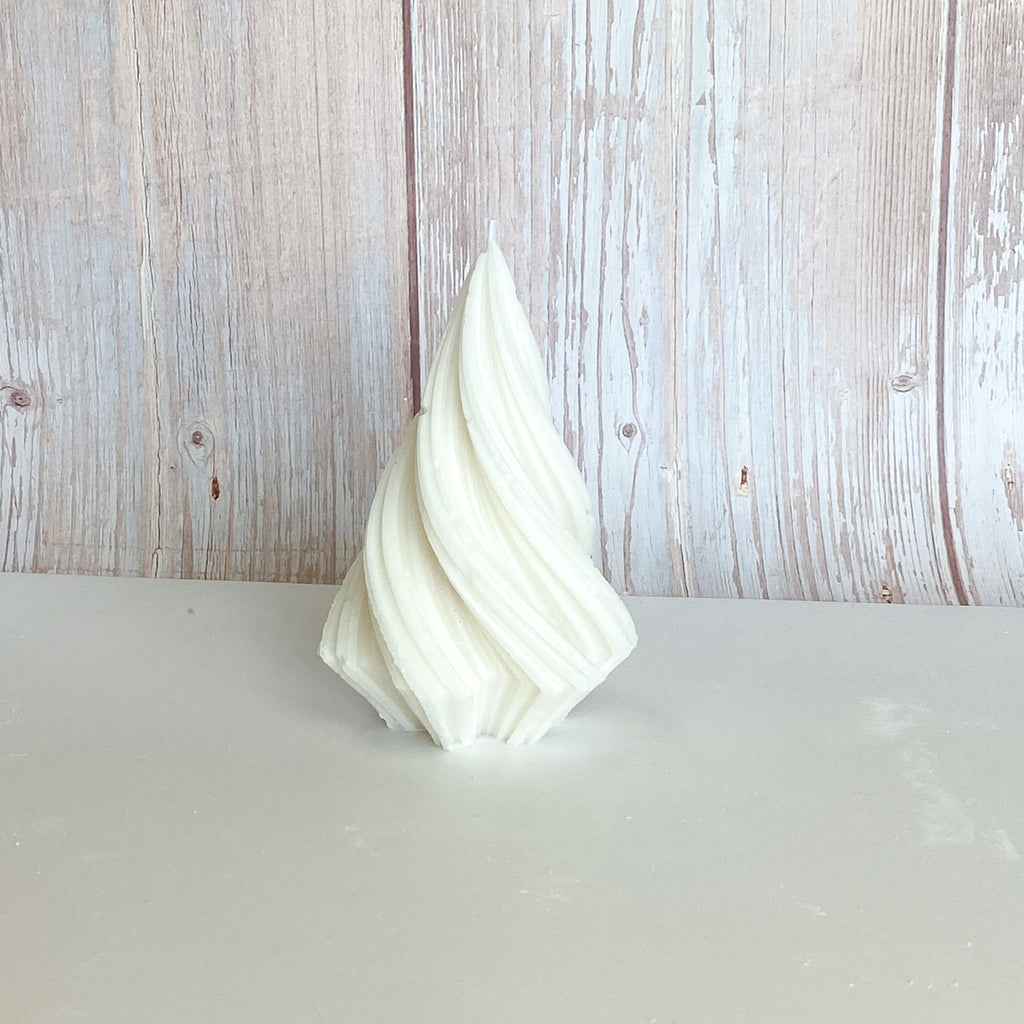 Ivory Spiral Swirl Candle