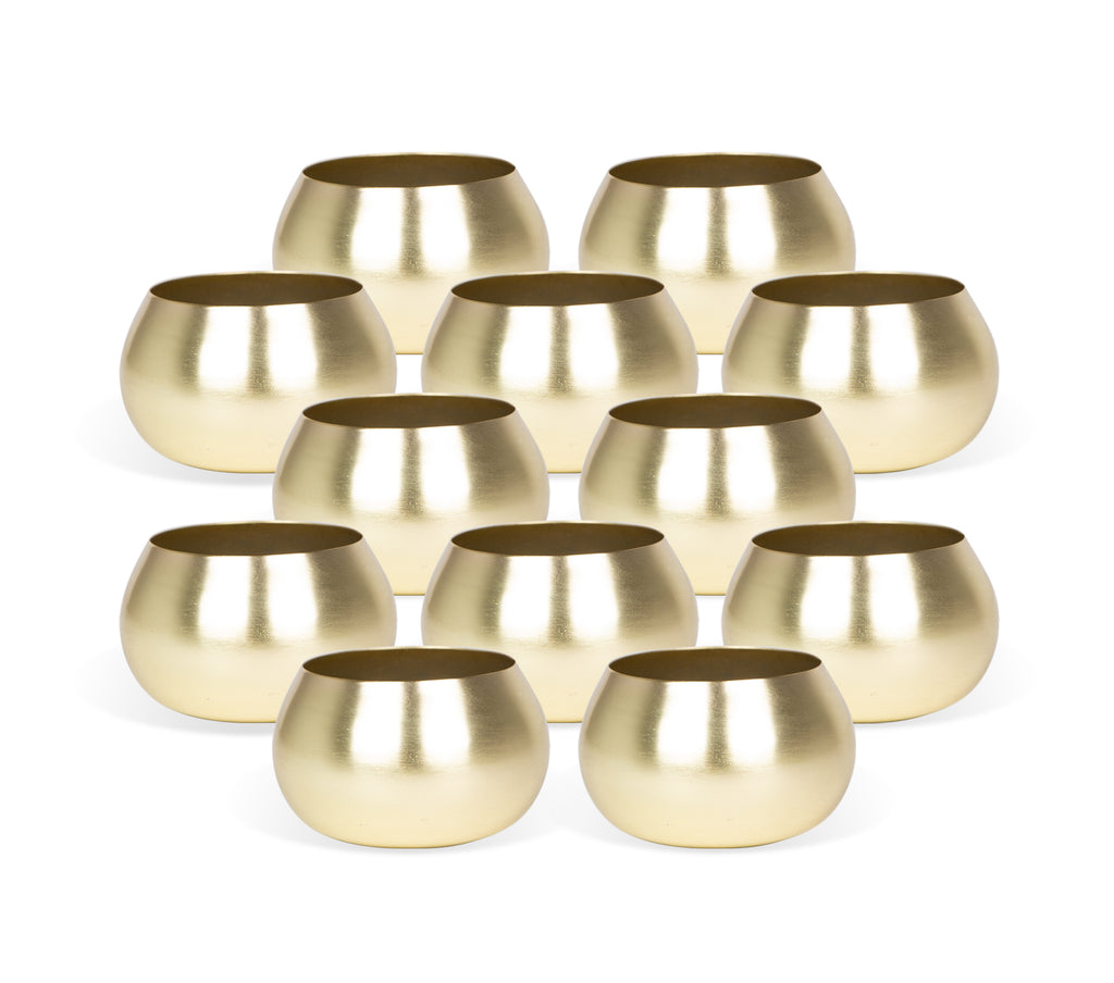 Small Gold Votive Tea Light Holder