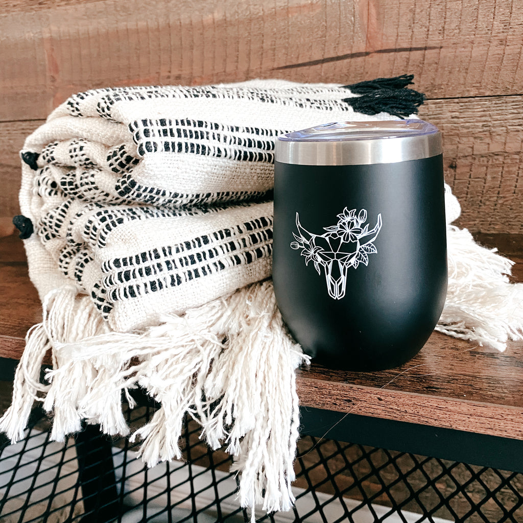 Holiday Gift Box | Cotton Throw Blanket + Insulated Tumbler