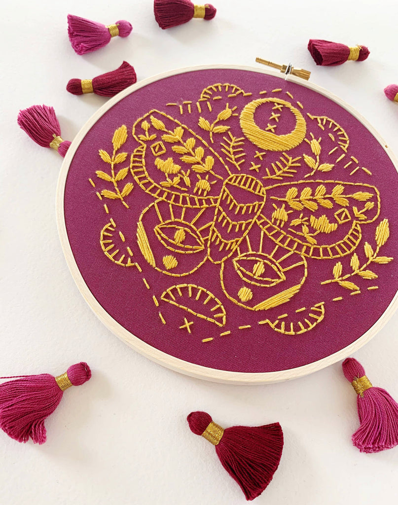 Mythic Moth Embroidery Kit